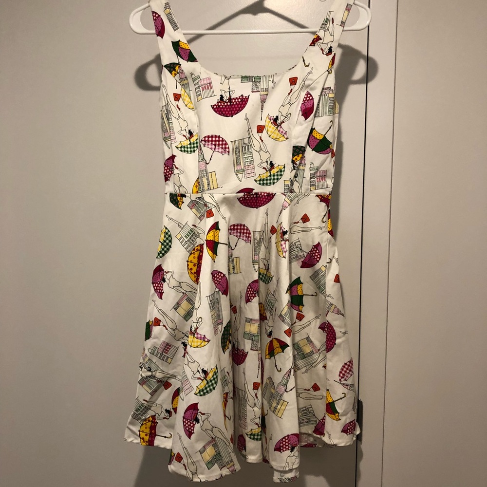 Patterned mini dress (size medium—but fits small)